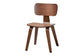 Modern wooden dining chair with curved backrest and seat, FredCo International furniture.