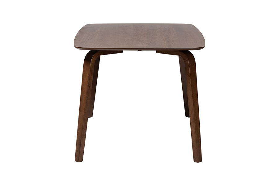 Mid-century modern wooden dining table with curved legs, furniture from FredCo International