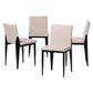 Baxton Studio Bishop Industrial Beige Fabric and Metal Dining Chair FredCo