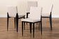 Baxton Studio Bishop Industrial Beige Fabric and Metal Dining Chair FredCo