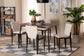 Baxton Studio Bishop Industrial Beige Fabric and Metal Dining Set FredCo