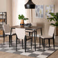 Baxton Studio Bishop Industrial Beige Fabric and Metal Dining Set FredCo