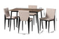 Baxton Studio Bishop Industrial Beige Fabric and Metal Dining Set FredCo