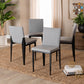 Baxton Studio Bishop Industrial Grey Fabric and Metal Dining Chair FredCo