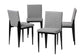 Baxton Studio Bishop Industrial Grey Fabric and Metal Dining Chair FredCo