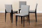 Baxton Studio Bishop Industrial Grey Fabric and Metal Dining Chair FredCo
