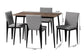 Baxton Studio Bishop Industrial Grey Fabric and Metal Dining Set FredCo
