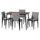 Baxton Studio Bishop Industrial Grey Fabric and Metal Dining Set FredCo