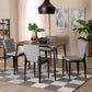 Baxton Studio Bishop Industrial Grey Fabric and Metal Dining Set FredCo