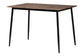 Baxton Studio Bishop Industrial Grey Fabric and Metal Dining Set FredCo
