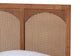 Baxton Studio Blossom Classic and Traditional Ash Walnut Finished Wood and Rattan Platform Bed FredCo