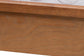 Baxton Studio Blossom Classic and Traditional Ash Walnut Finished Wood and Rattan Platform Bed FredCo