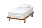 Baxton Studio Bolivia Mid-Century Modern Walnut Brown Wood Expandable Twin to King Bed Frame FredCo