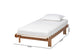 Baxton Studio Bolivia Mid-Century Modern Walnut Brown Wood Expandable Twin to King Bed Frame FredCo