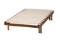 Baxton Studio Bolivia Mid-Century Modern Walnut Brown Wood Expandable Twin to King Bed Frame FredCo