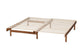 Baxton Studio Bolivia Mid-Century Modern Walnut Brown Wood Expandable Twin to King Bed Frame FredCo