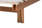 Baxton Studio Bolivia Mid-Century Modern Walnut Brown Wood Expandable Twin to King Bed Frame FredCo