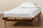 Baxton Studio Bolivia Mid-Century Modern Walnut Brown Wood Expandable Twin to King Bed Frame FredCo