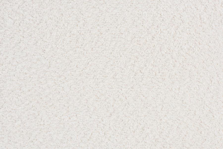 Baxton Studio Bonilla Modern White Teddy-Bear Fabric and Rubberwood 2-Drawer Nightstand FredCo