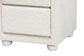 Baxton Studio Bonilla Modern White Teddy-Bear Fabric and Rubberwood 2-Drawer Nightstand FredCo