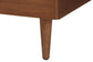 Baxton Studio Boris Mid-Century Modern Ash Walnut Woven Rattan Queen Size Bed FredCo