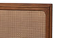 Baxton Studio Boris Mid-Century Modern Ash Walnut Woven Rattan Queen Size Bed FredCo