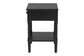 Baxton Studio Braith Farmhouse Black Spindle Wood 1-Drawer Nightstand FredCo