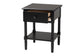 Baxton Studio Braith Farmhouse Black Spindle Wood 1-Drawer Nightstand FredCo