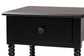 Baxton Studio Braith Farmhouse Black Spindle Wood 1-Drawer Nightstand FredCo
