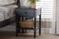 Baxton Studio Braith Farmhouse Black Spindle Wood 1-Drawer Nightstand FredCo