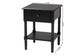 Baxton Studio Braith Farmhouse Black Spindle Wood 1-Drawer Nightstand FredCo