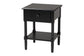 Baxton Studio Braith Farmhouse Black Spindle Wood 1-Drawer Nightstand FredCo