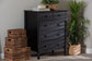 Baxton Studio Braith Farmhouse Black Spindle Wood 5-Drawer Chest FredCo