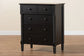 Baxton Studio Braith Farmhouse Black Spindle Wood 5-Drawer Chest FredCo