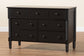 Baxton Studio Braith Farmhouse Black Spindle Wood 7-Drawer Dresser FredCo
