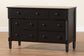 Baxton Studio Braith Farmhouse Black Spindle Wood 7-Drawer Dresser FredCo