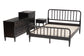 Baxton Studio Braith Farmhouse Black Spindle Wood King Size 4-Piece Bedroom Set FredCo