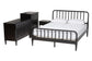 Baxton Studio Braith Farmhouse Black Spindle Wood King Size 4-Piece Bedroom Set FredCo