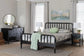 Baxton Studio Braith Farmhouse Black Spindle Wood King Size 4-Piece Bedroom Set with Two Nightstands FredCo