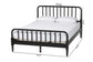 Baxton Studio Braith Farmhouse Black Spindle Wood King Size Platform Bed FredCo