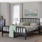 Baxton Studio Braith Farmhouse Black Spindle Wood King Size Platform Bed FredCo