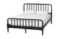 Baxton Studio Braith Farmhouse Black Spindle Wood King Size Platform Bed FredCo