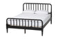 Baxton Studio Braith Farmhouse Black Spindle Wood Queen Size 4-Piece Bedroom Set FredCo