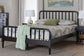 Baxton Studio Braith Farmhouse Black Spindle Wood Queen Size Platform Bed FredCo