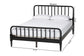 Baxton Studio Braith Farmhouse Black Spindle Wood Queen Size Platform Bed FredCo