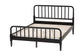 Baxton Studio Braith Farmhouse Black Spindle Wood Queen Size Platform Bed FredCo