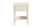 Baxton Studio Braith Farmhouse Ivory Spindle Wood 1-Drawer Nightstand FredCo