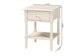 Baxton Studio Braith Farmhouse Ivory Spindle Wood 1-Drawer Nightstand FredCo