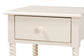 Baxton Studio Braith Farmhouse Ivory Spindle Wood 1-Drawer Nightstand FredCo