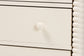 Baxton Studio Braith Farmhouse Ivory Spindle Wood 5-Drawer Chest FredCo